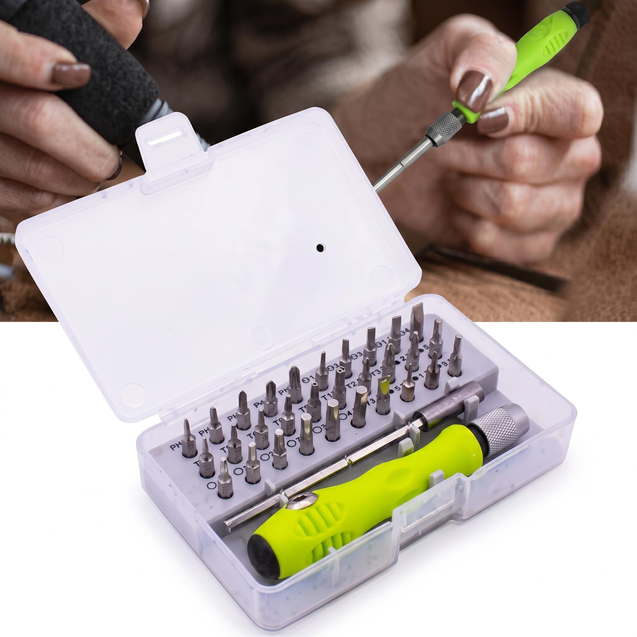 32 in 1 Precision Screwdriver Set, Mini Toolbox with Magnetic